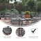 Flash Furniture Barker 31.5'' Silver Square Tempered Glass Metal Table TLH-073A-2-SV-GG - alternate 6